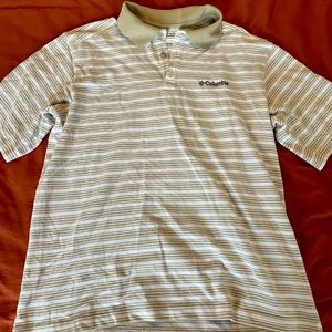 Columbia Omni-Wick Cotton Striped Polo Shirt